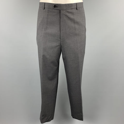BURBERRY LONDON Size 42 Regular Dark Gray Wool Notch Lapel Suit