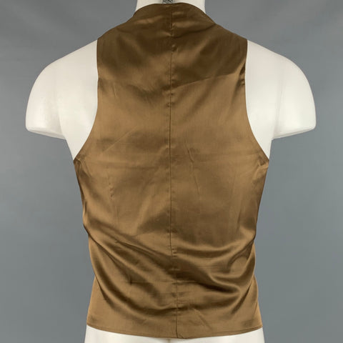 VINTAGE Size S Brown Tan Stripe Vest