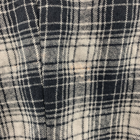 PS by PAUL SMITH Taille de poitrine 40 Manteau de sport en laine / coton à carreaux noir et gris