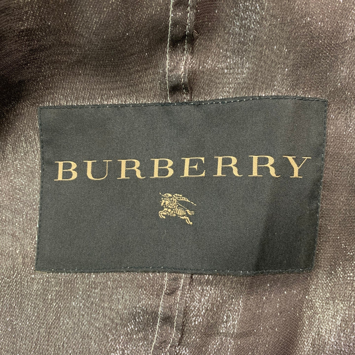 BURBERRY PRORSUM Size S Silver Metallic Trench Coat