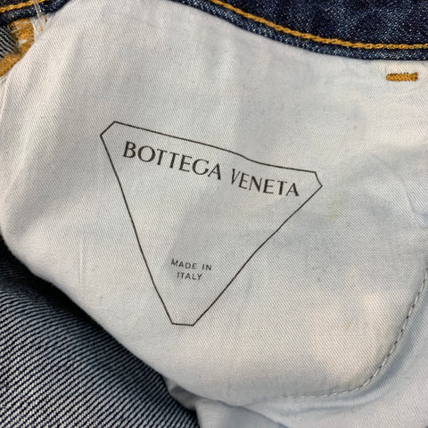 BOTTEGA VENETA Size 0 Blue Cotton Bell Bottom Jeans