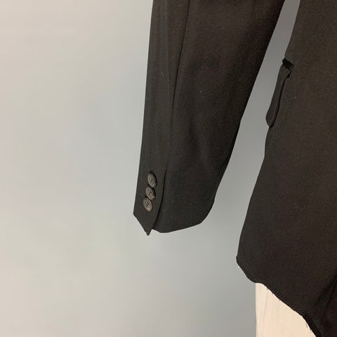 COMME des GARCONS HOMME PLUS Size L Black Wool Cropped Jacket