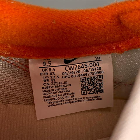 Zapatillas bajas de ante mixtas en gris claro y naranja talla 9,5 de NIKE