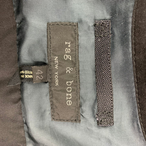 RAG & BONE Size L Black Cotton Polyester Bomber Jacket