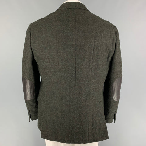 ERMENEGILDO ZEGNA Size 48 Hunter Green Heather Alpaca Blend Sport Coat