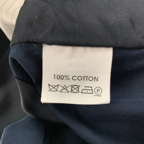 DRIES VAN NOTEN Size 38 Navy Cotton Single Breasted Suit