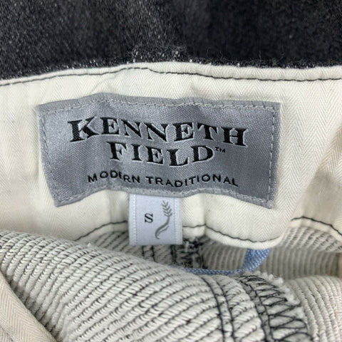 KENNETH FIELD Size S Grey Cotton Polyurethane Narrow Leg Casual Pants