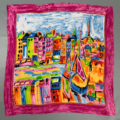 ADRIENNE VITTADINI Multi-Color Water Color Crape Scarf