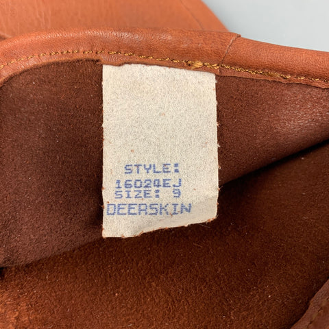 VINTAGE Size 9 Tan Deer Skin Leather Gloves