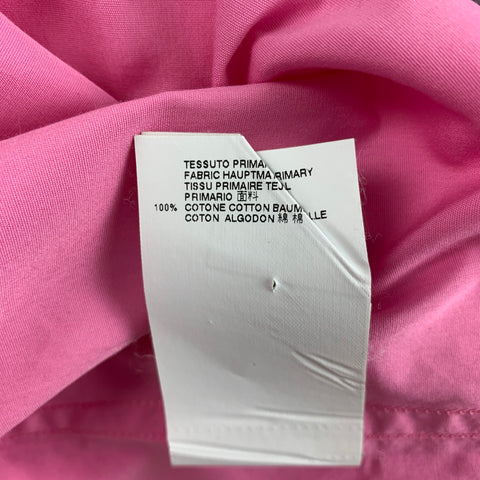 DSQUARED2 Size L Pink Cotton Button Up Long Sleeve Shirt