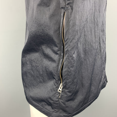 OUR LEGACY Size 38 Navy Textured Nylon Zip Jacket