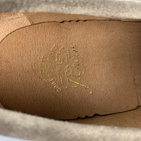 J CREW Size 8.5 Taupe Suede Penny Strap Slip On Loafers