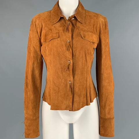 ERMANNO SCERVINO Taille 4 Haut décontracté à manches longues en daim camel
