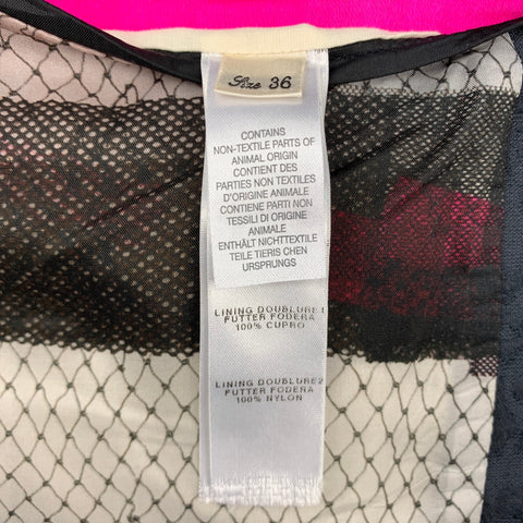 PAUL SMITH Size 36 Dark Gray Jacquard Cotton / Polyester Sport Coat