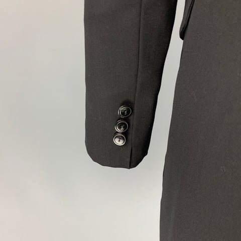MATSUDA Size M Black Wool / Polyester Double Breasted Coat