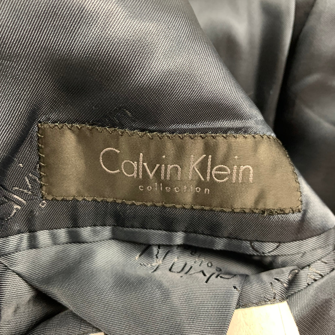 COLECCIÓN CALVIN KLEIN Talla 40 Abrigo deportivo de esmoquin de lana azul marino