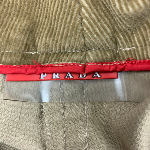 PRADA Size 8 Beige Cotton Blend Flat Front Casual Pants