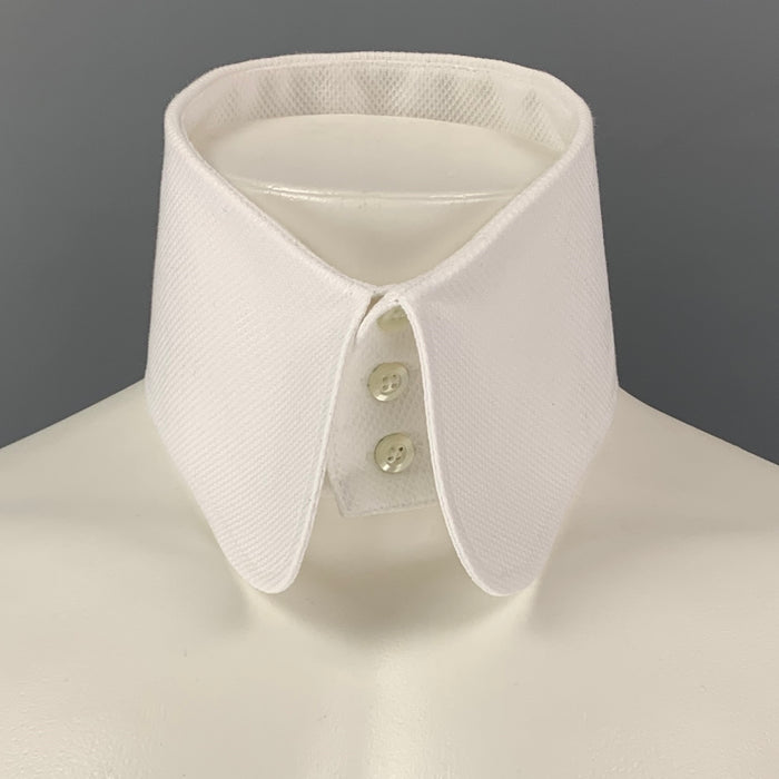 WALTER VAN BEIRENDONCK Size L Pique White Corset Collar