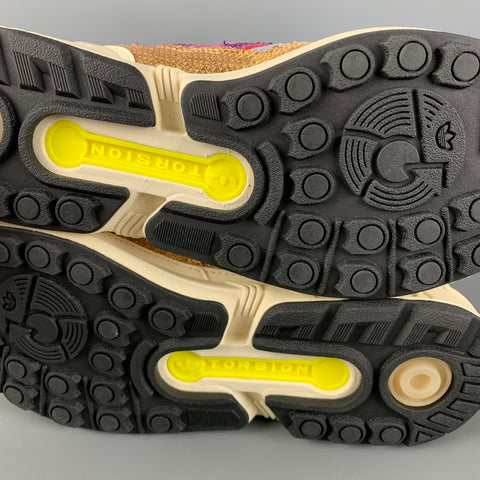 ADIDAS Taille 8,5 Baskets basses à paillettes multicolores dorées Zx 6000 métalliques