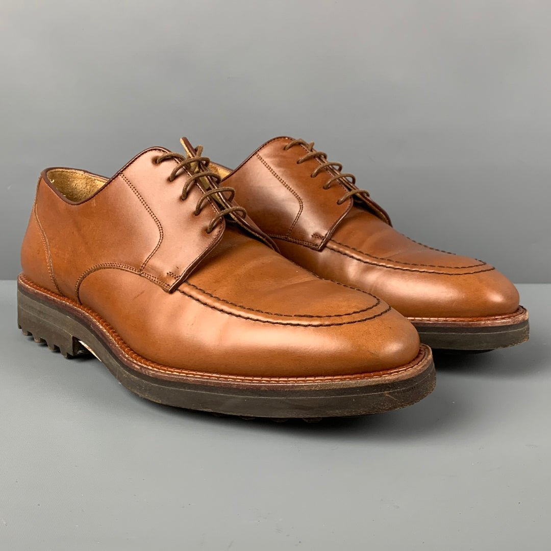 RALPH LAUREN Size 10.5 Tan Leather Lace Up Raimy Shoes