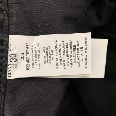 VERSACE COLLECTION Size 30 Black Cotton Blend Studded Skinny Casual Pants
