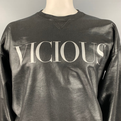 DSQUARED2 Taille XL Sweat-shirt à col rond en coton mélangé graphique noir