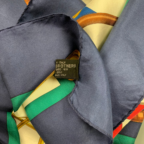 BROOKS BROTHERS Multi-Color Golf Silk Scarf