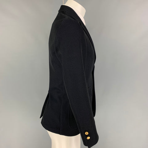 TOMORROWLAND Size 34 Black Wool Alpaca Notch Lapel Sport Coat
