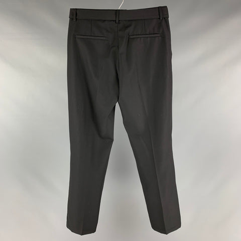 THE KOOPLES Taille 32 Pantalon habillé en laine unie noire avec braguette zippée