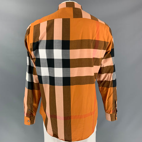 BURBERRY BRIT Size L Beige Multicolour Plaid Cotton Long Sleeve Shirt