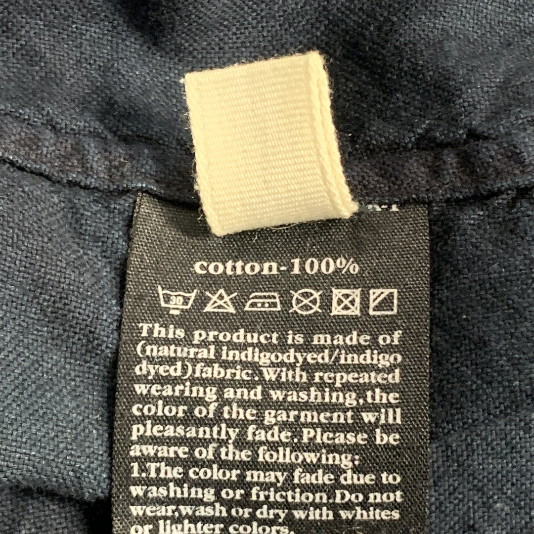 45rpm Size M Indigo Wash Dyed Cotton Button Down Long Sleeve Shirt