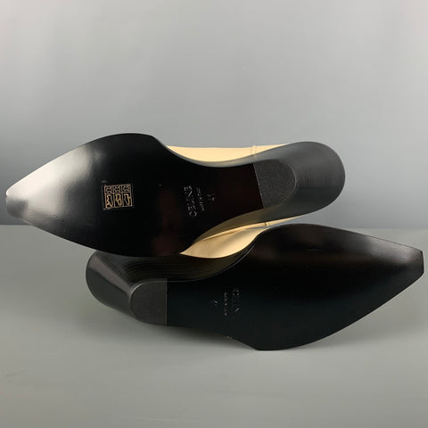 CELINE Size 8 Beige Leather Boots