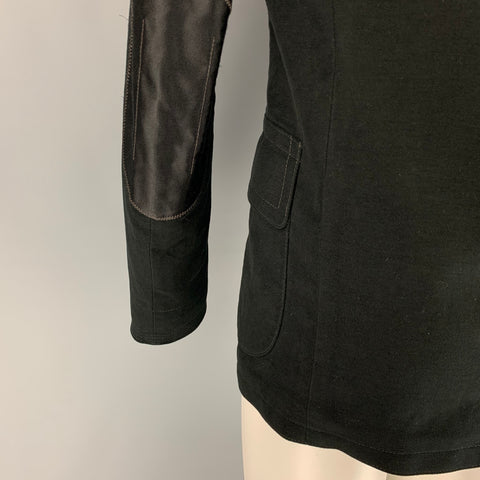 ALEXANDER MCQUEEN Size 40 Black Mixed Fabrics Cotton Sport Coat
