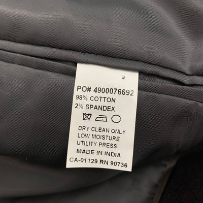 MICHAEL KORS Size 36 Purple Velvet Cotton Sport Coat