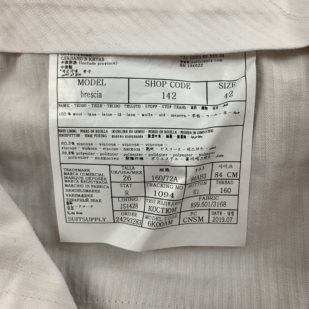 SUITSUPPLY Size 34 Camel Wool Single Breasted Suit