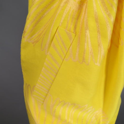BARBARA TFANK Talla 6 Vestido de cóctel de verano de seda amarilla