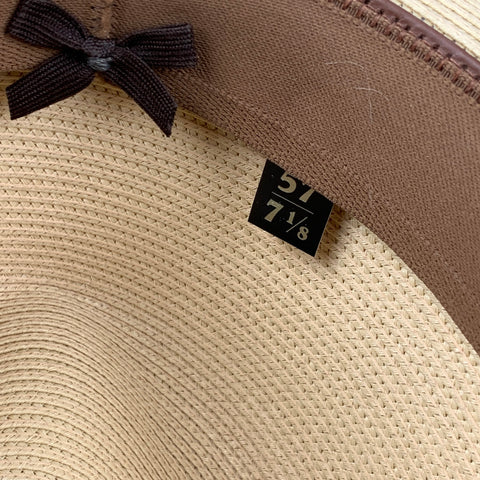 STETSON Size 57 Natural Brown Straw Hat