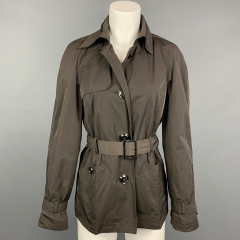 TALBOTS Taille S Trench-coat ceinturé en polyester marron