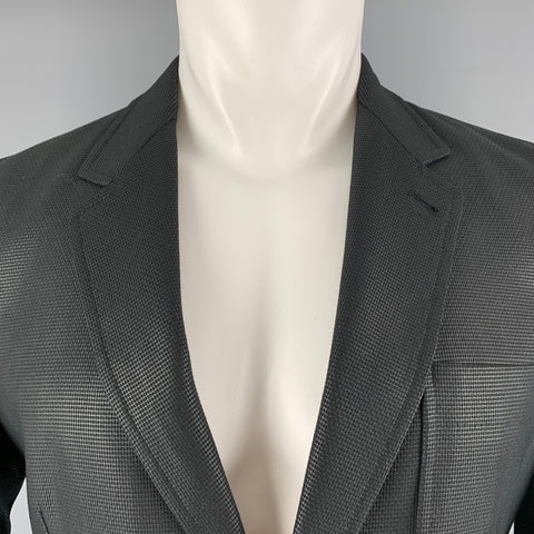 MARC JACOBS Taille 38 Manteau de sport en coton tissé noir en polyester à revers cranté