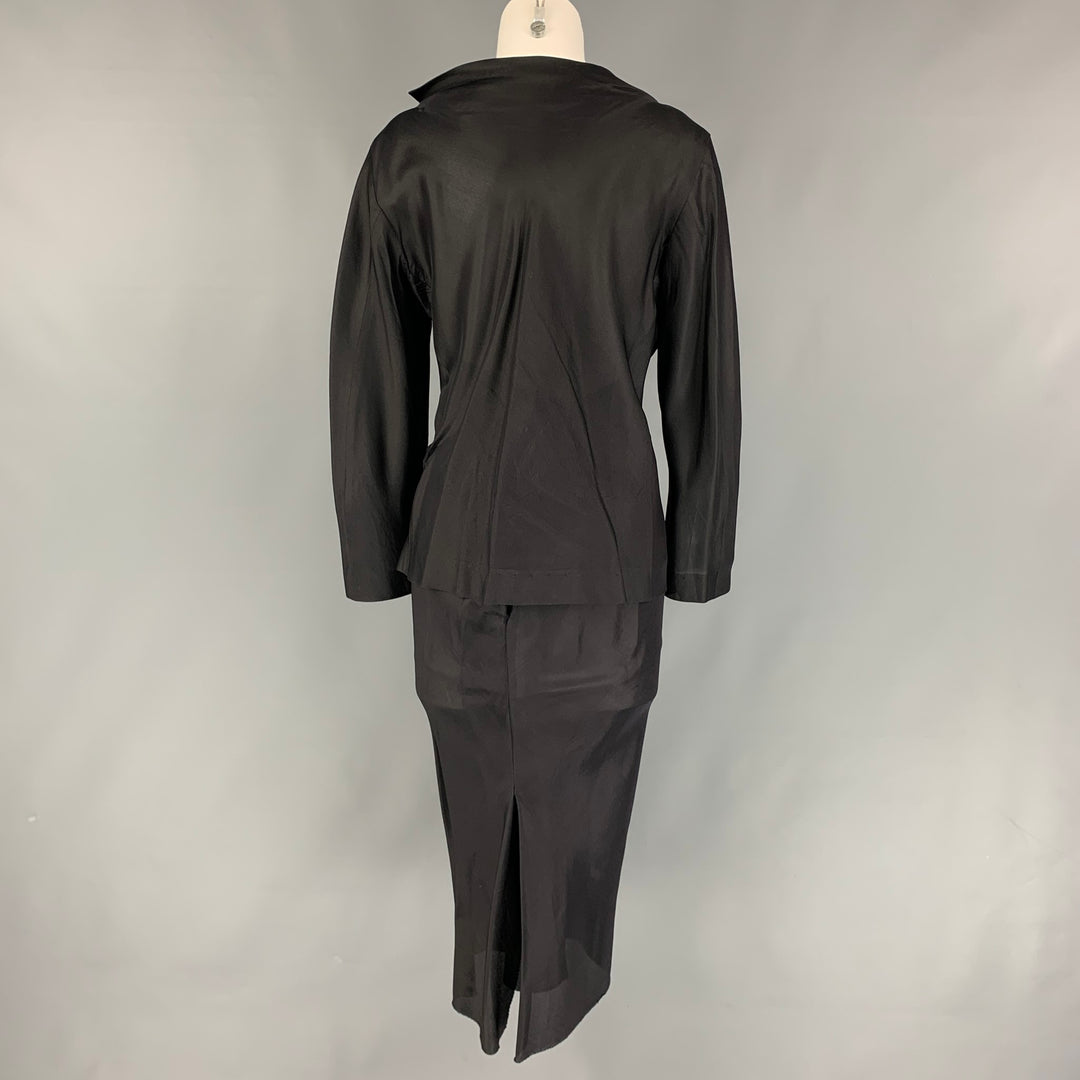 Archive YOHJI YAMAMOTO Size XS Black Raw Edge Organza Safety Pin Skirt Set