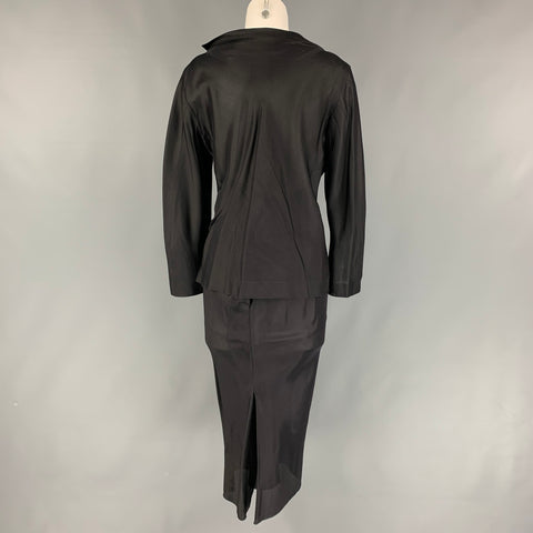 Archive YOHJI YAMAMOTO Taille XS Noir Raw Edge Organza Safety Pin Jupe Ensemble