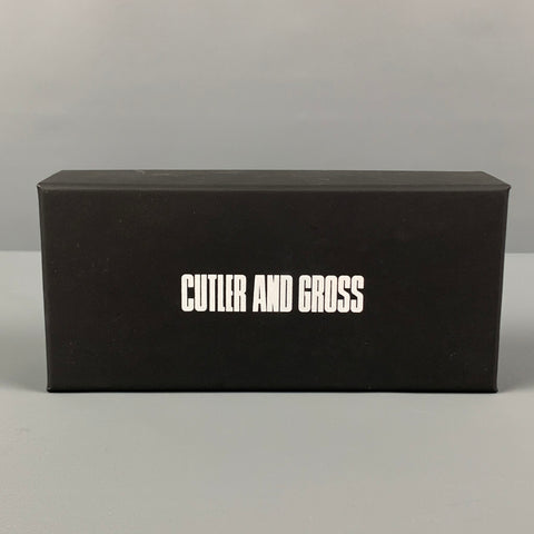 CUTLER AND GROSS Clear Gold Acetate Sunglasses