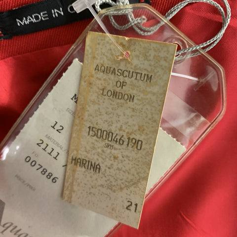 AQUASCUTUM Size 12  Red  Wool Double Brested Blazer