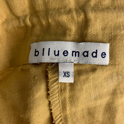 BLLUEMADE Size XS Beige Linen Drawstring Casual Pants