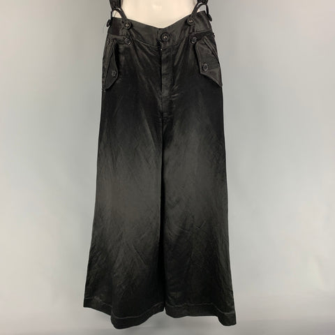 MARC by MARC JACOBS Mono de pierna ancha en mezcla de acetato satinado negro talla M