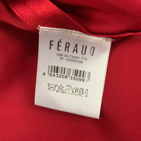 FERAUD Size 12 Red Silk Camisole Blouse