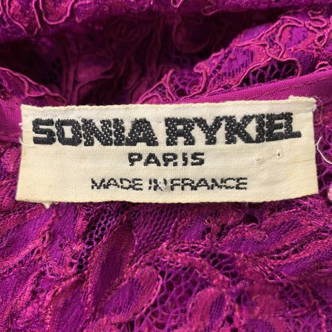 SONIA RYKIEL Talla 2 Vestido transparente morado