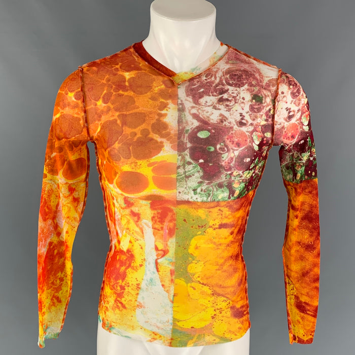 Vintage JEAN PAUL GAULTIER Size S Multi-Color Abstract Polyamide Pullover