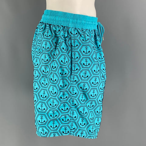 VILEBREQUIN Maillot de bain taille 32 bleu turquoise ancre taille élastique