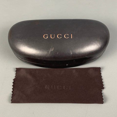 Lunettes de soleil et lunettes en acétate à logo marron GUCCI